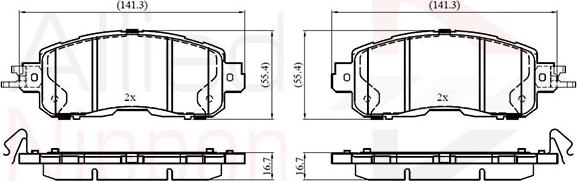 Comline ADB32573 - Kit de plaquettes de frein, frein à disque cwaw.fr