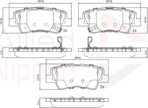 Comline ADB32694 - Kit de plaquettes de frein, frein à disque cwaw.fr