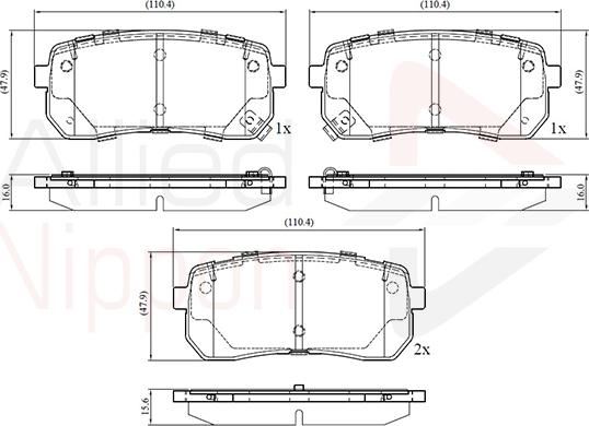 Comline ADB32693 - Kit de plaquettes de frein, frein à disque cwaw.fr