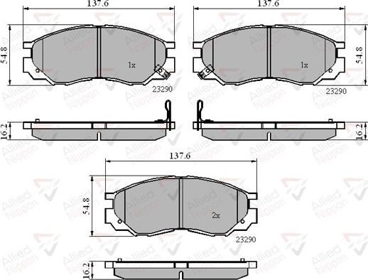 Comline ADB3269 - Kit de plaquettes de frein, frein à disque cwaw.fr