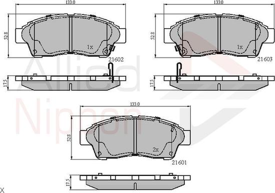 Comline ADB3260 - Kit de plaquettes de frein, frein à disque cwaw.fr