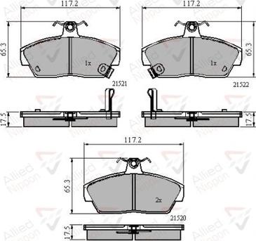 Comline ADB3262 - Kit de plaquettes de frein, frein à disque cwaw.fr