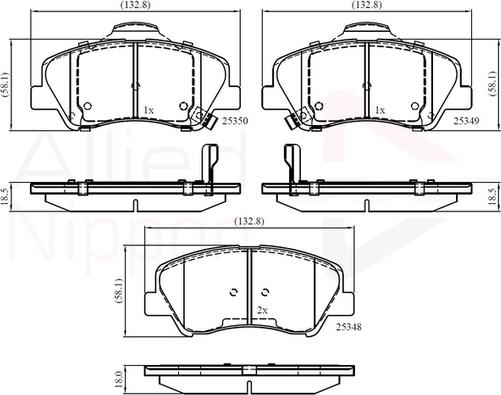 Comline ADB32040 - Kit de plaquettes de frein, frein à disque cwaw.fr