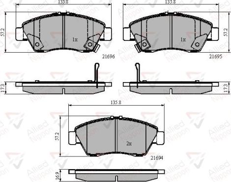 Comline ADB32009 - Kit de plaquettes de frein, frein à disque cwaw.fr