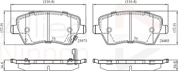 Comline ADB32008 - Kit de plaquettes de frein, frein à disque cwaw.fr