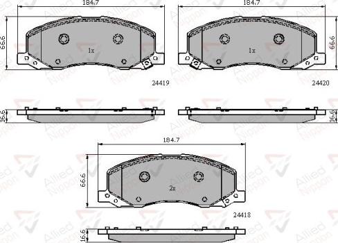 Comline ADB32003 - Kit de plaquettes de frein, frein à disque cwaw.fr