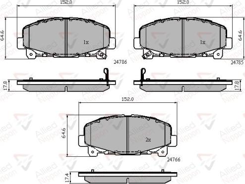 Comline ADB32010 - Kit de plaquettes de frein, frein à disque cwaw.fr