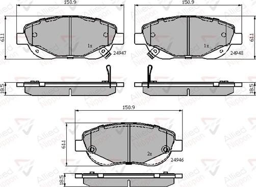 Comline ADB32035 - Kit de plaquettes de frein, frein à disque cwaw.fr