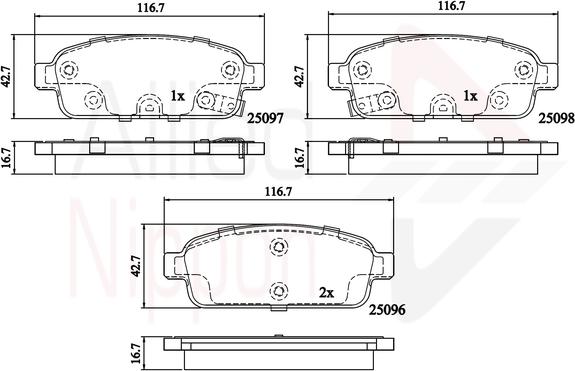 Comline ADB32024 - Kit de plaquettes de frein, frein à disque cwaw.fr