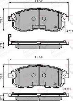 Comline ADB32025 - Kit de plaquettes de frein, frein à disque cwaw.fr