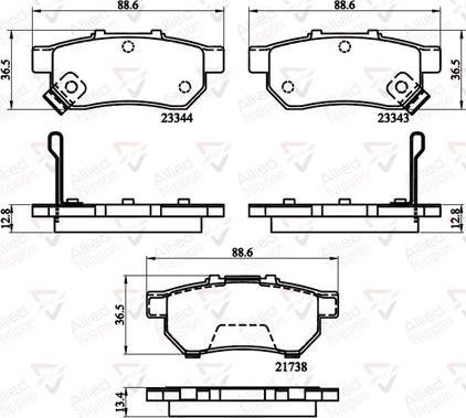 Comline ADB32146 - Kit de plaquettes de frein, frein à disque cwaw.fr