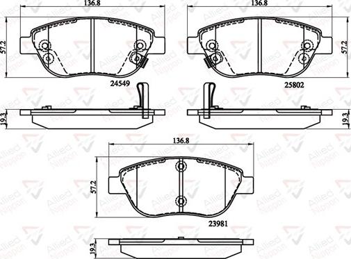 Comline ADB32141 - Kit de plaquettes de frein, frein à disque cwaw.fr