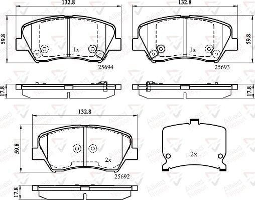 Comline ADB32152 - Kit de plaquettes de frein, frein à disque cwaw.fr