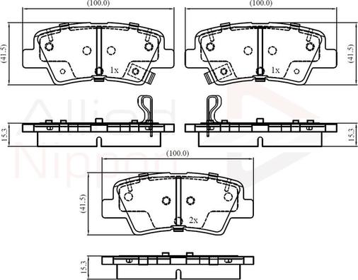 Comline ADB32161 - Kit de plaquettes de frein, frein à disque cwaw.fr