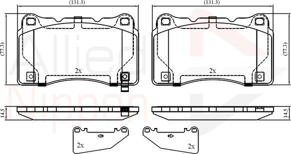 Comline ADB32859 - Kit de plaquettes de frein, frein à disque cwaw.fr