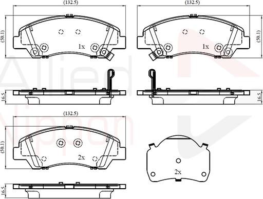 Comline ADB32866 - Kit de plaquettes de frein, frein à disque cwaw.fr