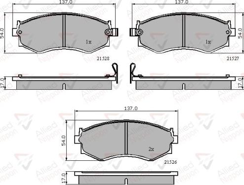 Comline ADB3286 - Kit de plaquettes de frein, frein à disque cwaw.fr