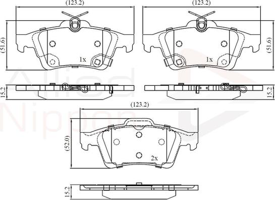 Comline ADB32397 - Kit de plaquettes de frein, frein à disque cwaw.fr