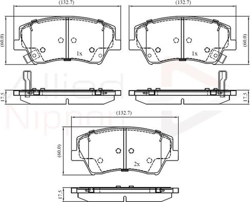 Comline ADB32343 - Kit de plaquettes de frein, frein à disque cwaw.fr