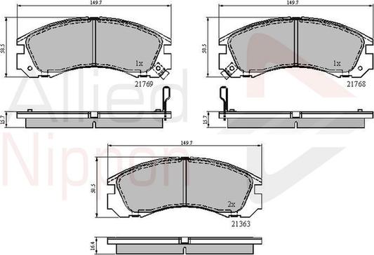 Comline ADB3234 - Kit de plaquettes de frein, frein à disque cwaw.fr