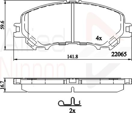 Comline ADB32304 - Kit de plaquettes de frein, frein à disque cwaw.fr