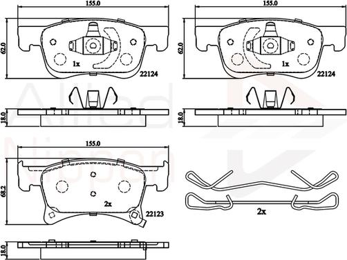 Comline ADB32300 - Kit de plaquettes de frein, frein à disque cwaw.fr