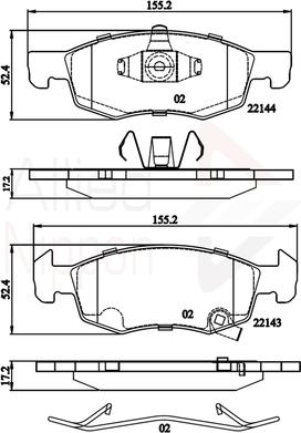 Comline ADB32301 - Kit de plaquettes de frein, frein à disque cwaw.fr