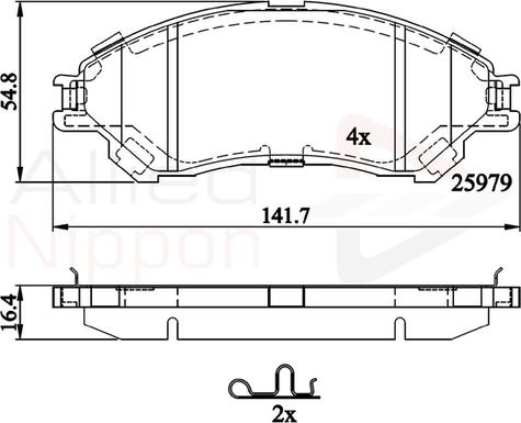 Comline ADB32314 - Kit de plaquettes de frein, frein à disque cwaw.fr