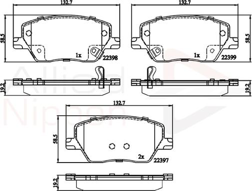 Comline ADB32324 - Kit de plaquettes de frein, frein à disque cwaw.fr