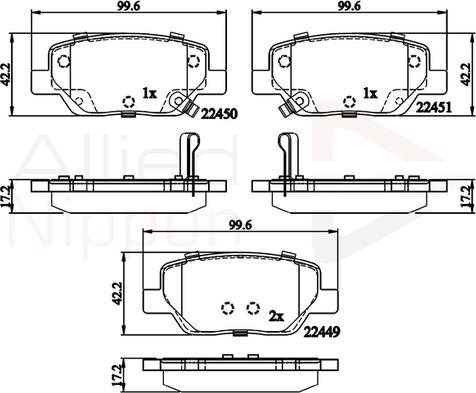 Comline ADB32323 - Kit de plaquettes de frein, frein à disque cwaw.fr