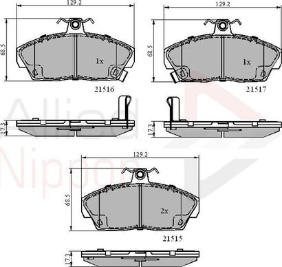 Comline ADB3232 - Kit de plaquettes de frein, frein à disque cwaw.fr