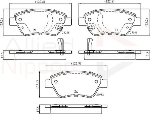 Comline ADB32376 - Kit de plaquettes de frein, frein à disque cwaw.fr