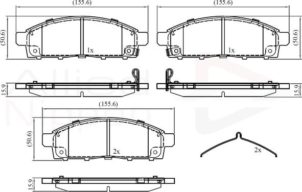 Comline ADB32378 - Kit de plaquettes de frein, frein à disque cwaw.fr