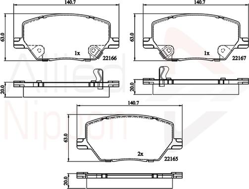 Comline ADB32294 - Kit de plaquettes de frein, frein à disque cwaw.fr