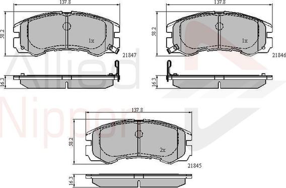 Comline ADB3229 - Kit de plaquettes de frein, frein à disque cwaw.fr