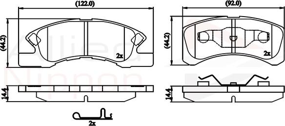 Comline ADB32249 - Kit de plaquettes de frein, frein à disque cwaw.fr