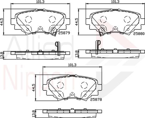 Comline ADB32248 - Kit de plaquettes de frein, frein à disque cwaw.fr