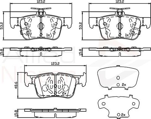 Comline ADB32243 - Kit de plaquettes de frein, frein à disque cwaw.fr