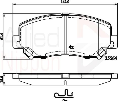 Comline ADB32252 - Kit de plaquettes de frein, frein à disque cwaw.fr