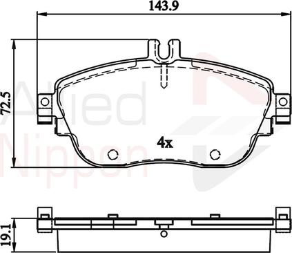 Comline ADB32208 - Kit de plaquettes de frein, frein à disque cwaw.fr