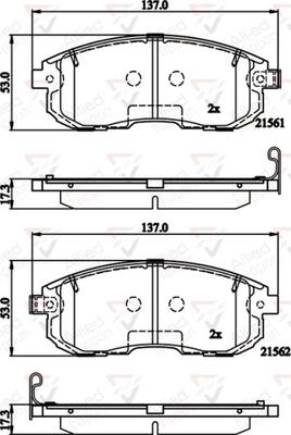 Comline ADB32202 - Kit de plaquettes de frein, frein à disque cwaw.fr