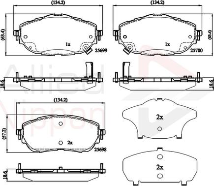 Comline ADB32207 - Kit de plaquettes de frein, frein à disque cwaw.fr