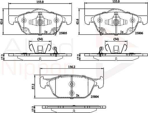 Comline ADB32284 - Kit de plaquettes de frein, frein à disque cwaw.fr