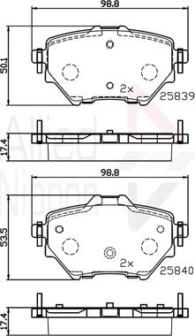 Comline ADB32234 - Kit de plaquettes de frein, frein à disque cwaw.fr