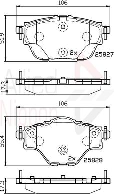 Comline ADB32235 - Kit de plaquettes de frein, frein à disque cwaw.fr