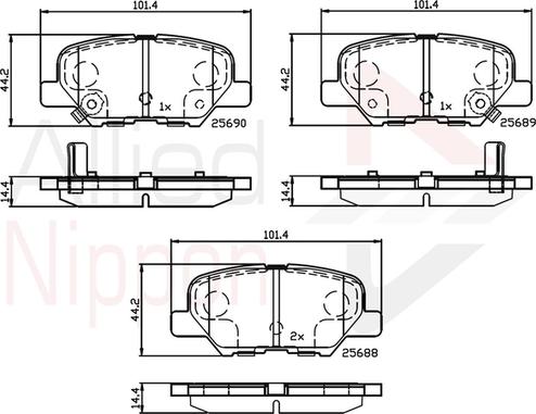 Comline ADB32238 - Kit de plaquettes de frein, frein à disque cwaw.fr