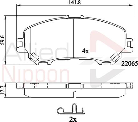 Comline ADB32278 - Kit de plaquettes de frein, frein à disque cwaw.fr