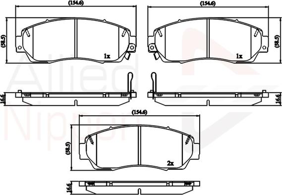 Comline ADB32273 - Kit de plaquettes de frein, frein à disque cwaw.fr