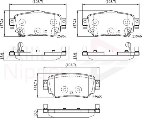 Comline ADB32277 - Kit de plaquettes de frein, frein à disque cwaw.fr