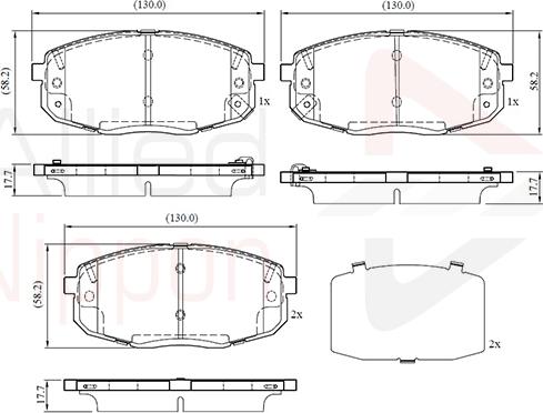 Comline ADB32759 - Kit de plaquettes de frein, frein à disque cwaw.fr